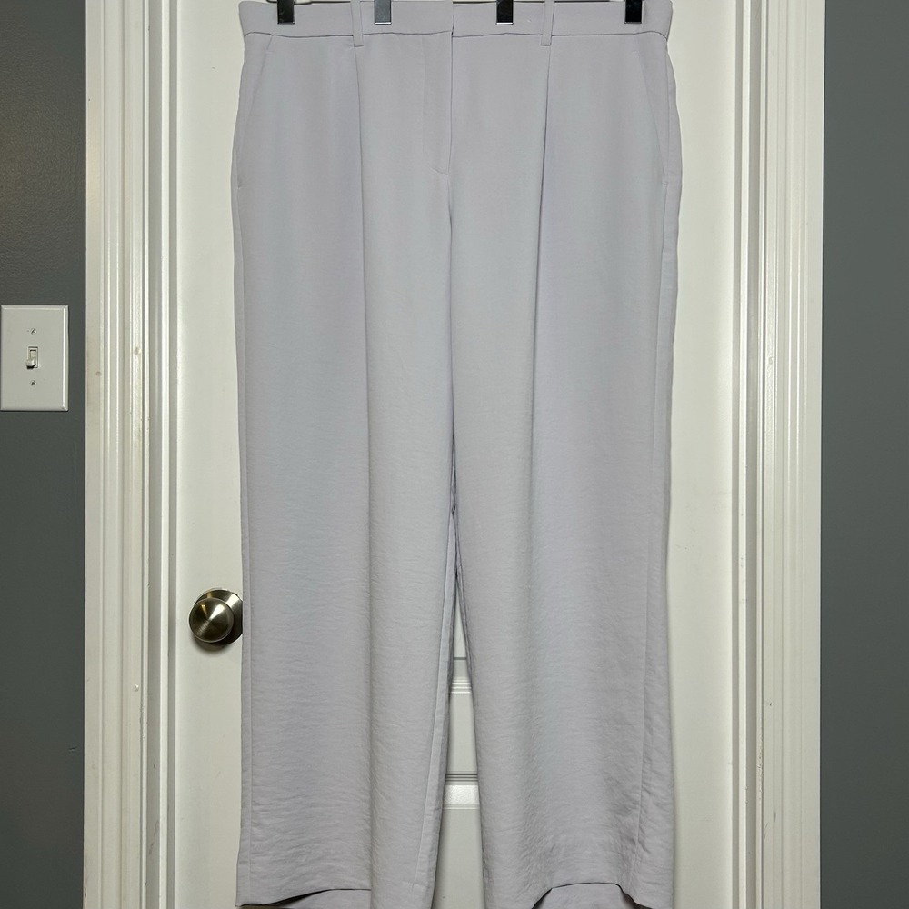 Abercrombie & Fitch Lavender High Rise Pleated Wide Leg Sloane Tailored Pants